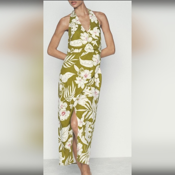 Floral Zara Green Maxi Dress - Picture 3 of 9